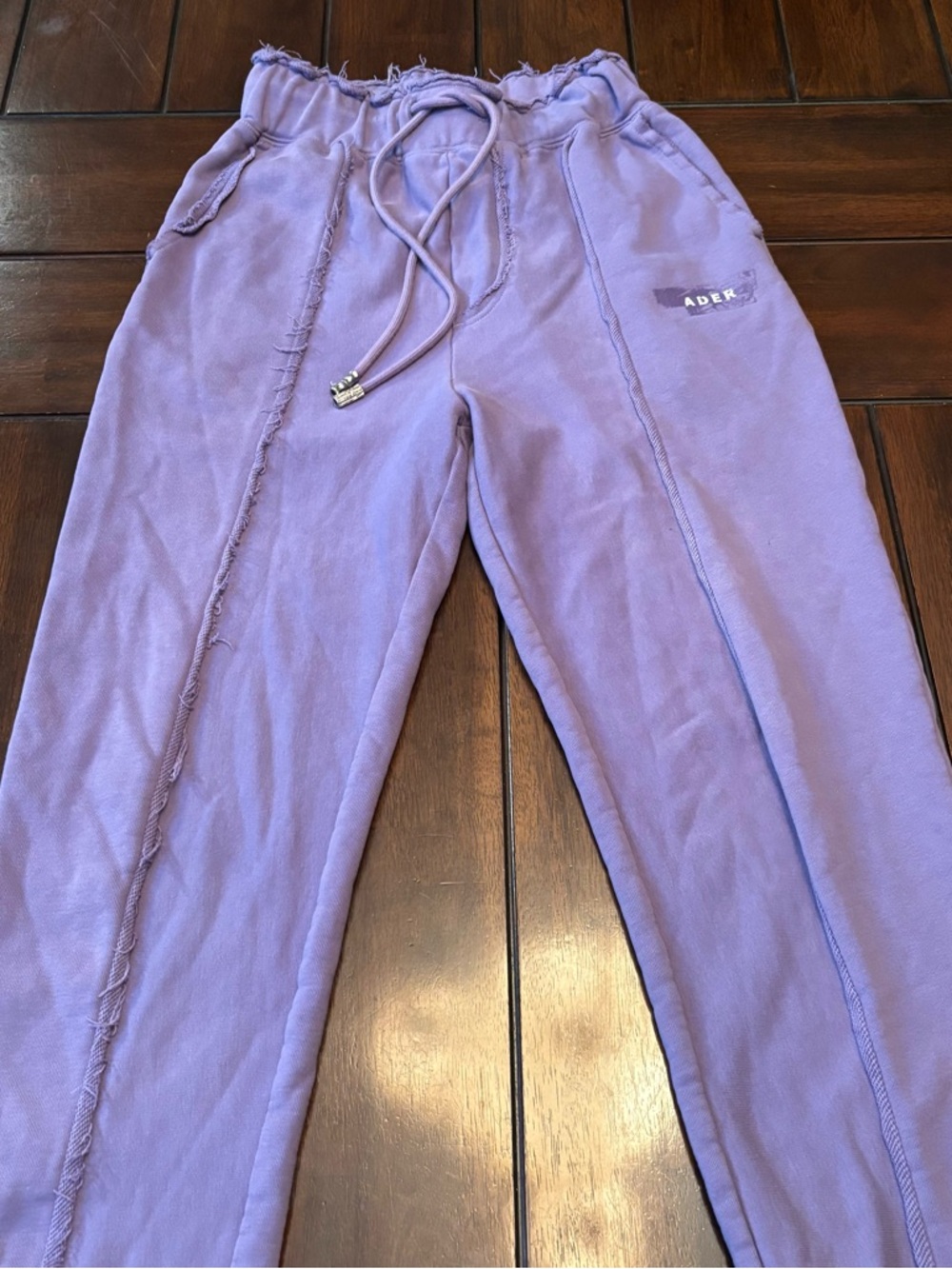 ADER Error Purple Drawstring Track Pants Unisex Streetwear Premium Joggers A1
